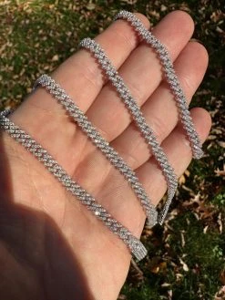 MOISSANITE Real 5mm Micro Miami Cuban Link Prong Chain Iced 925 Silver Necklace -Harlem Bling Shop harlembling moissanite real 5mm micro miami cuban link prong chain iced 925 silver necklace 54708.1699069261