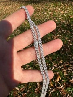 MOISSANITE Real 5mm Micro Miami Cuban Link Prong Chain Iced 925 Silver Necklace -Harlem Bling Shop harlembling moissanite real 5mm micro miami cuban link prong chain iced 925 silver necklace 56647.1699069230