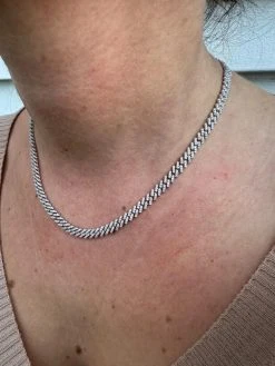 MOISSANITE Real 5mm Micro Miami Cuban Link Prong Chain Iced 925 Silver Necklace -Harlem Bling Shop harlembling moissanite real 5mm micro miami cuban link prong chain iced 925 silver necklace 75953.1699069193