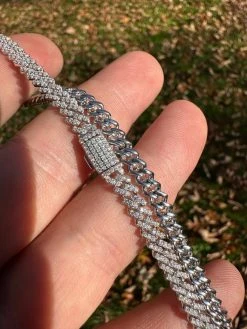 MOISSANITE Real 5mm Micro Miami Cuban Link Prong Chain Iced 925 Silver Necklace -Harlem Bling Shop harlembling moissanite real 5mm micro miami cuban link prong chain iced 925 silver necklace 83614.1699069260