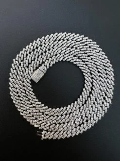 MOISSANITE Real 5mm Micro Miami Cuban Link Prong Chain Iced 925 Silver Necklace -Harlem Bling Shop harlembling moissanite real 5mm micro miami cuban link prong chain iced 925 silver necklace 88906.1699069233