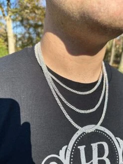 MOISSANITE Real 5mm Micro Miami Cuban Link Prong Chain Iced 925 Silver Necklace -Harlem Bling Shop harlembling moissanite real 5mm micro miami cuban link prong chain iced 925 silver necklace 96375.1699069243