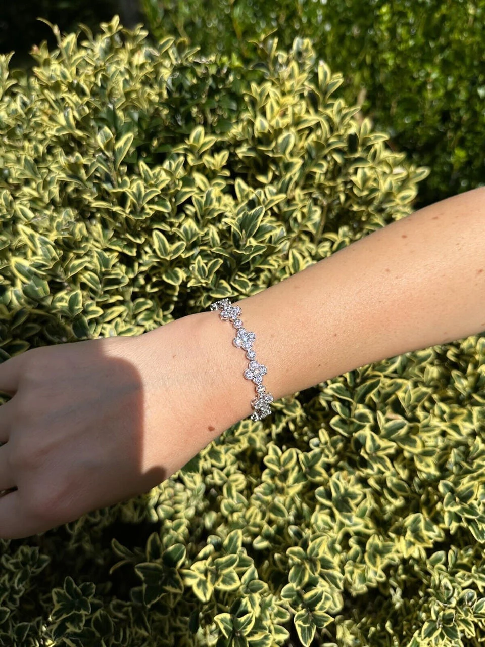 Moissanite Real 925 Silver 10mm Iced Clover Flower Tennis Bracelet Mens Ladies 21 Moissanite Real 925 Silver 10mm Iced Clover Flower Tennis Bracelet Mens Ladies - Image 19