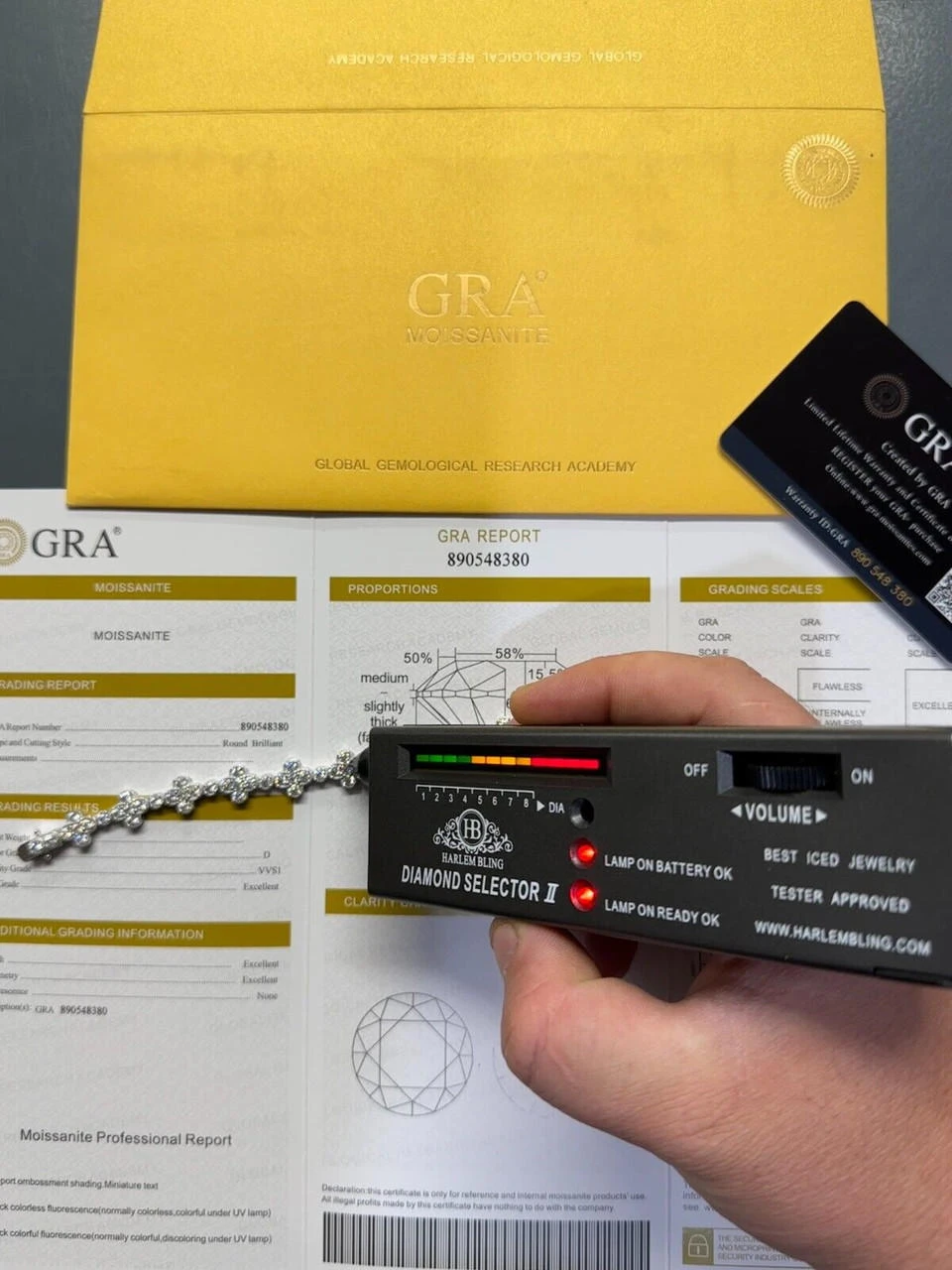 Moissanite Real 925 Silver 10mm Iced Clover Flower Tennis Bracelet Mens Ladies 10 Moissanite Real 925 Silver 10mm Iced Clover Flower Tennis Bracelet Mens Ladies - Image 8