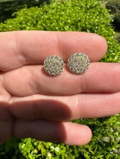 MOISSANITE Real 925 Silver 14k Gold Plated Iced Cluster Round Hip Hop Earrings 22 MOISSANITE Real 925 Silver 14k Gold Plated Iced Cluster Round Hip Hop Earrings -Harlem Bling Shop harlembling moissanite real 925 silver 14k gold plated iced cluster round hip hop earrings 87111.1683838453