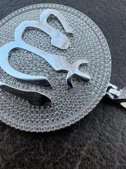 MOISSANITE Real 925 Silver / Gold Allah Medallion Arabic Necklace Pendant Iced 25 MOISSANITE Real 925 Silver / Gold Allah Medallion Arabic Necklace Pendant Iced -Harlem Bling Shop harlembling moissanite real 925 silver gold allah medallion arabic necklace pendant iced 06407.1679426671