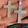 MOISSANITE Real 925 Silver/ Gold Cross Pendant Iced Pass Diamond Tester Hip Hop 1 MOISSANITE Real 925 Silver/ Gold Cross Pendant Iced Pass Diamond Tester Hip Hop -Harlem Bling Shop harlembling moissanite real 925 silver gold cross pendant iced pass diamond tester hip hop 26267.1664384419