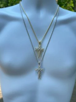 MOISSANITE Real 925 Silver Gold Cross Pendant Necklace Iced Pass Diamond Tester 21 MOISSANITE Real 925 Silver Gold Cross Pendant Necklace Iced Pass Diamond Tester -Harlem Bling Shop harlembling moissanite real 925 silver gold cross pendant necklace iced pass diamond tester 00359.1664389964