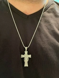 MOISSANITE Real 925 Silver Gold Cross Pendant Necklace Iced Pass Diamond Tester 23 MOISSANITE Real 925 Silver Gold Cross Pendant Necklace Iced Pass Diamond Tester -Harlem Bling Shop harlembling moissanite real 925 silver gold cross pendant necklace iced pass diamond tester 14160.1664398679