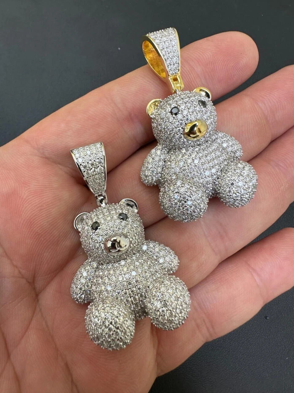 MOISSANITE Real 925 Silver / Gold Iced 3D Teddy Bear Pendant Hip Hop Necklace 17 MOISSANITE Real 925 Silver / Gold Iced 3D Teddy Bear Pendant Hip Hop Necklace - Image 15