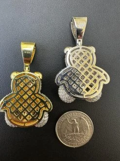 MOISSANITE Real 925 Silver / Gold Iced 3D Teddy Bear Pendant Hip Hop Necklace 30 MOISSANITE Real 925 Silver / Gold Iced 3D Teddy Bear Pendant Hip Hop Necklace -Harlem Bling Shop harlembling moissanite real 925 silver gold iced 3d teddy bear pendant hip hop necklace 79658.1696386038