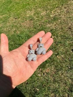 MOISSANITE Real 925 Silver / Gold Iced 3D Teddy Bear Pendant Hip Hop Necklace 33 MOISSANITE Real 925 Silver / Gold Iced 3D Teddy Bear Pendant Hip Hop Necklace -Harlem Bling Shop harlembling moissanite real 925 silver gold iced 3d teddy bear pendant hip hop necklace 88588.1696386158