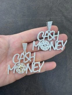 MOISSANITE Real 925 Silver / Gold Iced Cash Money Vault Hip Hop Pendant Necklace 26 MOISSANITE Real 925 Silver / Gold Iced Cash Money Vault Hip Hop Pendant Necklace -Harlem Bling Shop harlembling moissanite real 925 silver gold iced cash money vault hip hop pendant necklace 60119.1674235865