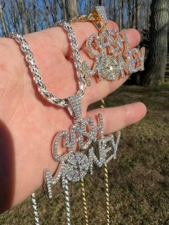 MOISSANITE Real 925 Silver / Gold Iced Cash Money Vault Hip Hop Pendant Necklace 31 MOISSANITE Real 925 Silver / Gold Iced Cash Money Vault Hip Hop Pendant Necklace -Harlem Bling Shop harlembling moissanite real 925 silver gold iced cash money vault hip hop pendant necklace 84950.1674235905
