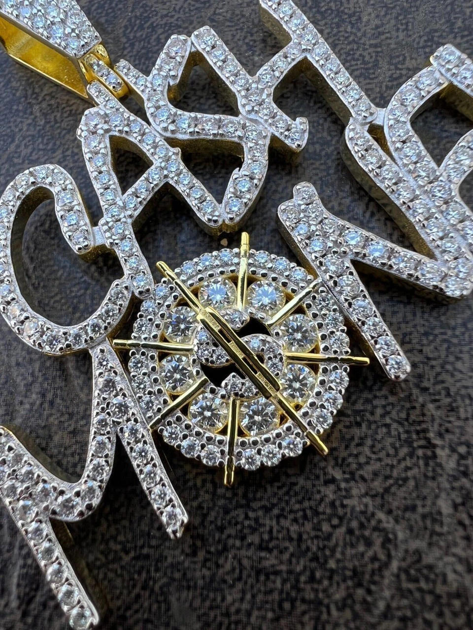 MOISSANITE Real 925 Silver / Gold Iced Cash Money Vault Hip Hop Pendant Necklace 8 MOISSANITE Real 925 Silver / Gold Iced Cash Money Vault Hip Hop Pendant Necklace - Image 6