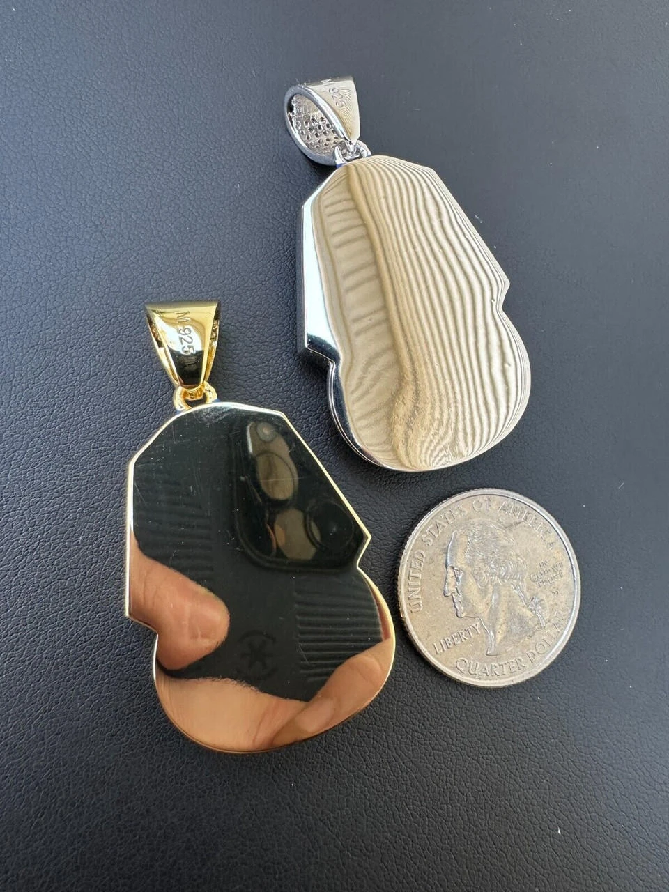 MOISSANITE Real 925 Silver Gold Iced Kig Tut Egyptian Pharoah Necklace W. Enamel 9 MOISSANITE Real 925 Silver Gold Iced Kig Tut Egyptian Pharoah Necklace W. Enamel - Image 7