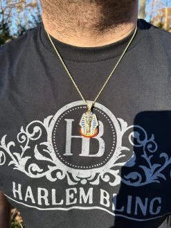MOISSANITE Real 925 Silver Gold Iced Kig Tut Egyptian Pharoah Necklace W. Enamel 24 MOISSANITE Real 925 Silver Gold Iced Kig Tut Egyptian Pharoah Necklace W. Enamel -Harlem Bling Shop harlembling moissanite real 925 silver gold iced kig tut egyptian pharoah necklace w enamel 86629.1700020692
