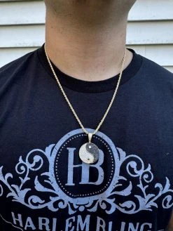 MOISSANITE Real 925 Silver / Gold Iced Ying Yang Chinese Symbol Pendant Necklace 25 MOISSANITE Real 925 Silver / Gold Iced Ying Yang Chinese Symbol Pendant Necklace -Harlem Bling Shop harlembling moissanite real 925 silver gold iced ying yang chinese symbol pendant necklace 54698.1698982866