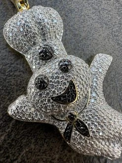 MOISSANITE Real 925 Silver / Gold Pillsbury Doughboy Money Necklace Pendant Iced 30 MOISSANITE Real 925 Silver / Gold Pillsbury Doughboy Money Necklace Pendant Iced -Harlem Bling Shop harlembling moissanite real 925 silver gold pillsbury doughboy money necklace pendant iced 00827.1679513038