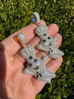 MOISSANITE Real 925 Silver / Gold Pillsbury Doughboy Money Necklace Pendant Iced 36 MOISSANITE Real 925 Silver / Gold Pillsbury Doughboy Money Necklace Pendant Iced -Harlem Bling Shop harlembling moissanite real 925 silver gold pillsbury doughboy money necklace pendant iced 06301.1679513074