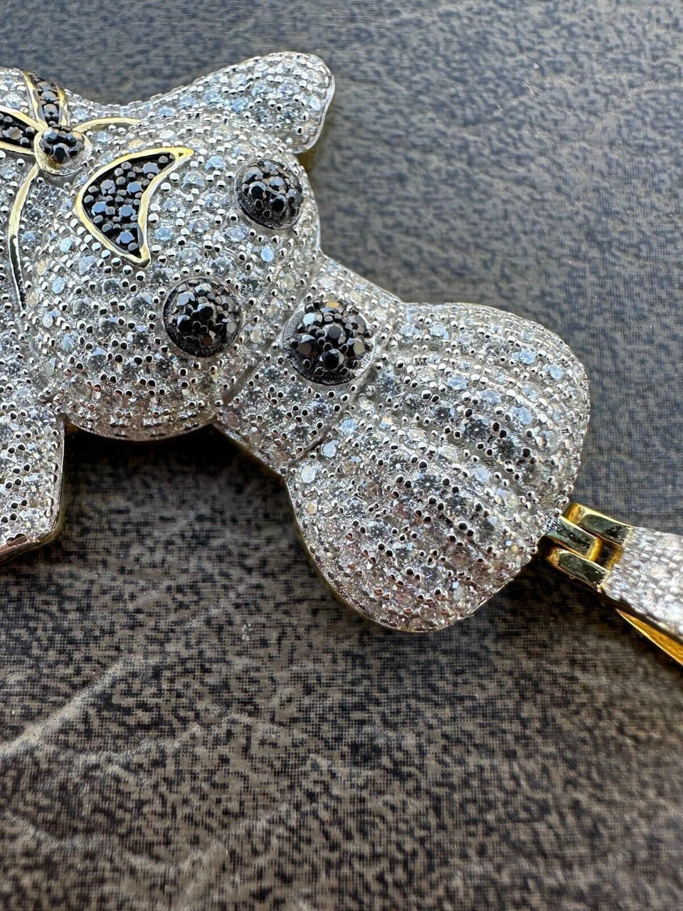 MOISSANITE Real 925 Silver / Gold Pillsbury Doughboy Money Necklace Pendant Iced 15 MOISSANITE Real 925 Silver / Gold Pillsbury Doughboy Money Necklace Pendant Iced - Image 13