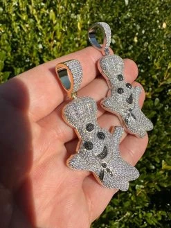MOISSANITE Real 925 Silver / Gold Pillsbury Doughboy Money Necklace Pendant Iced 24 MOISSANITE Real 925 Silver / Gold Pillsbury Doughboy Money Necklace Pendant Iced -Harlem Bling Shop harlembling moissanite real 925 silver gold pillsbury doughboy money necklace pendant iced 59146.1679512927