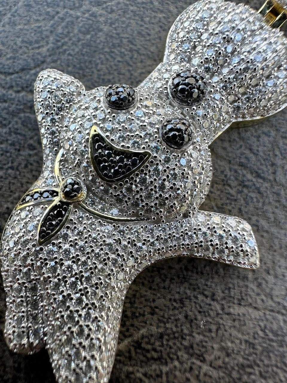 MOISSANITE Real 925 Silver / Gold Pillsbury Doughboy Money Necklace Pendant Iced 13 MOISSANITE Real 925 Silver / Gold Pillsbury Doughboy Money Necklace Pendant Iced - Image 11
