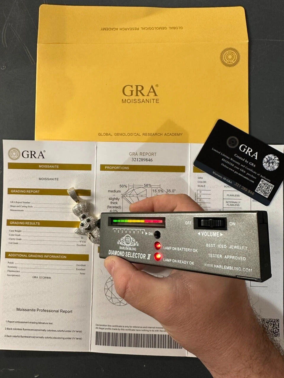 MOISSANITE Real 925 Silver / Gold Pillsbury Doughboy Money Necklace Pendant Iced 10 MOISSANITE Real 925 Silver / Gold Pillsbury Doughboy Money Necklace Pendant Iced - Image 8