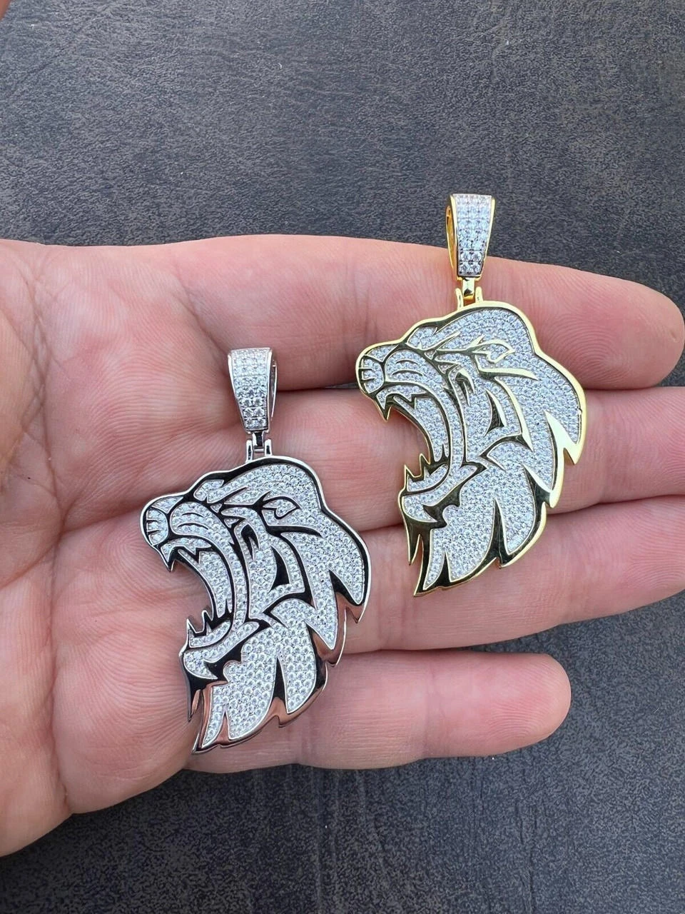MOISSANITE Real 925 Silver / Gold Plated Iced Lion King Leo Hip Hop Necklace 15 MOISSANITE Real 925 Silver / Gold Plated Iced Lion King Leo Hip Hop Necklace - Image 13