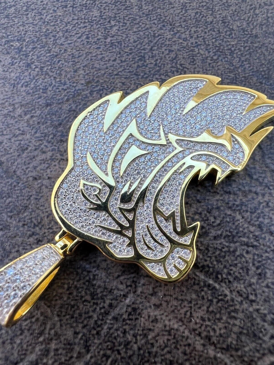 MOISSANITE Real 925 Silver / Gold Plated Iced Lion King Leo Hip Hop Necklace 6 MOISSANITE Real 925 Silver / Gold Plated Iced Lion King Leo Hip Hop Necklace - Image 4