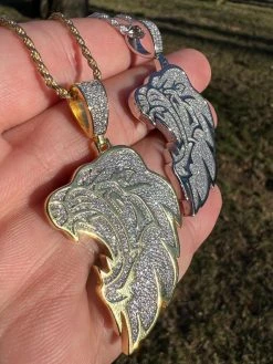 MOISSANITE Real 925 Silver / Gold Plated Iced Lion King Leo Hip Hop Necklace 33 MOISSANITE Real 925 Silver / Gold Plated Iced Lion King Leo Hip Hop Necklace -Harlem Bling Shop harlembling moissanite real 925 silver gold plated iced lion king leo hip hop necklace 34069.1674149572