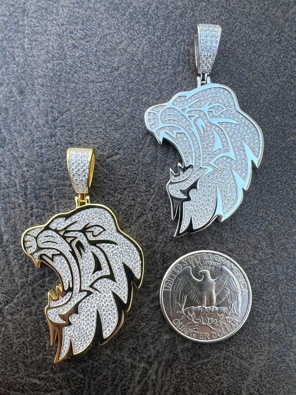 MOISSANITE Real 925 Silver / Gold Plated Iced Lion King Leo Hip Hop Necklace 12 MOISSANITE Real 925 Silver / Gold Plated Iced Lion King Leo Hip Hop Necklace - Image 10