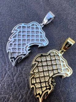 MOISSANITE Real 925 Silver / Gold Plated Iced Lion King Leo Hip Hop Necklace 26 MOISSANITE Real 925 Silver / Gold Plated Iced Lion King Leo Hip Hop Necklace -Harlem Bling Shop harlembling moissanite real 925 silver gold plated iced lion king leo hip hop necklace 98086.1674149419