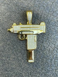MOISSANITE Real 925 Silver/ Gold Uzi Gun Pendant Iced Pass Diamond Test Hip Hop 24 MOISSANITE Real 925 Silver/ Gold Uzi Gun Pendant Iced Pass Diamond Test Hip Hop -Harlem Bling Shop harlembling moissanite real 925 silver gold uzi gun pendant iced pass diamond test hip hop 44196.1664374779