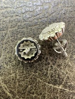 MOISSANITE Real 925 Silver Iced Cluster Round Hip Hop Out Big Mens 10mm Earrings 41 MOISSANITE Real 925 Silver Iced Cluster Round Hip Hop Out Big Mens 10mm Earrings -Harlem Bling Shop harlembling moissanite real 925 silver iced cluster round hip hop out big mens 10mm earrings 28335.1683838519