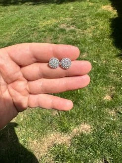 MOISSANITE Real 925 Silver Iced Cluster Round Hip Hop Out Big Mens 10mm Earrings 32 MOISSANITE Real 925 Silver Iced Cluster Round Hip Hop Out Big Mens 10mm Earrings -Harlem Bling Shop harlembling moissanite real 925 silver iced cluster round hip hop out big mens 10mm earrings 31044.1683838452