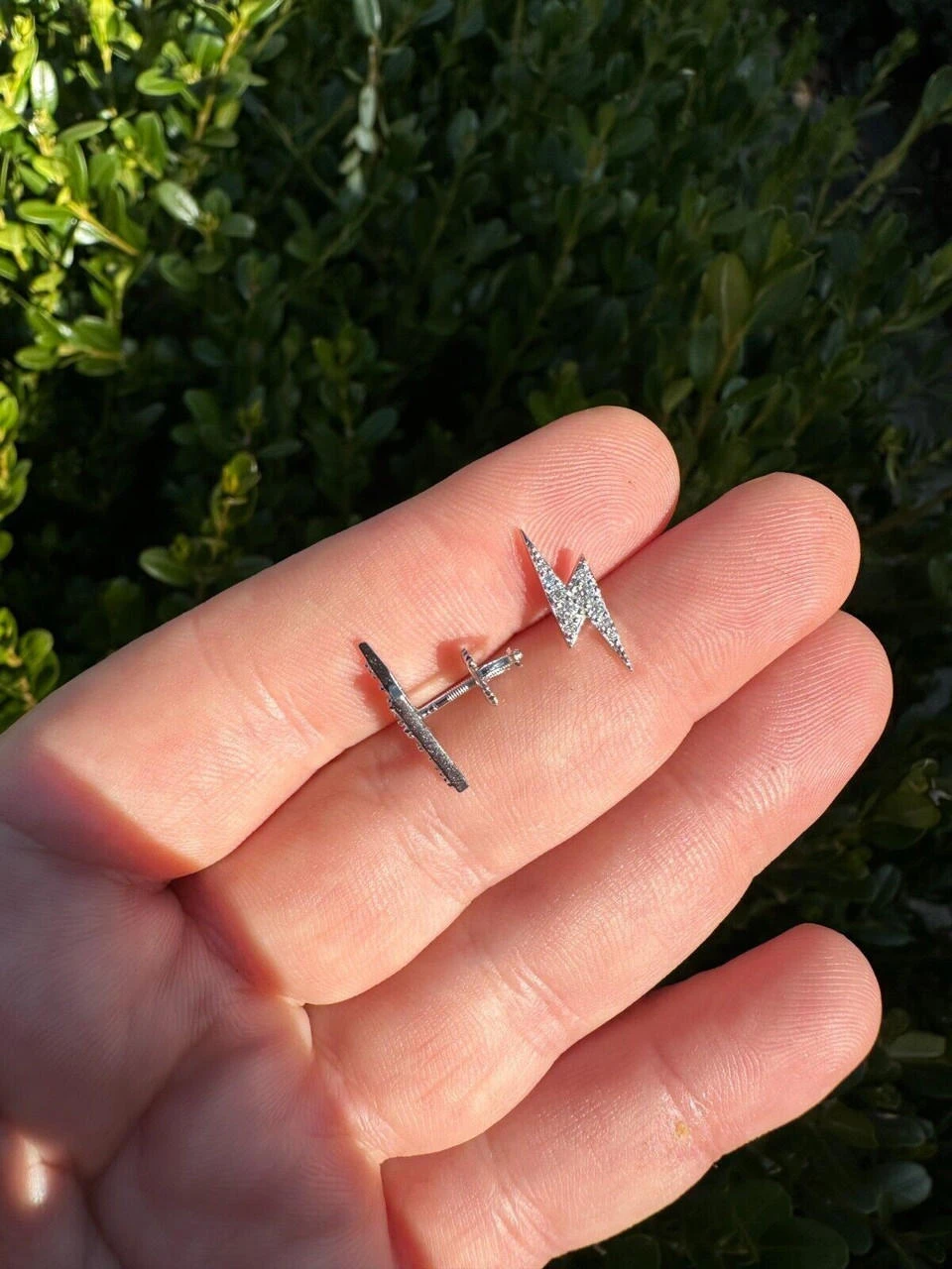 Moissanite Real 925 Silver Iced Hip Hop Lightning Bolt Earrings Passes Tester 15 Moissanite Real 925 Silver Iced Hip Hop Lightning Bolt Earrings Passes Tester - Image 13