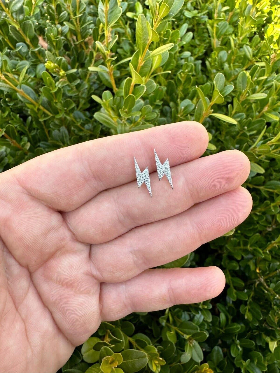 Moissanite Real 925 Silver Iced Hip Hop Lightning Bolt Earrings Passes Tester 10 Moissanite Real 925 Silver Iced Hip Hop Lightning Bolt Earrings Passes Tester - Image 8