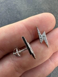 Moissanite Real 925 Silver Iced Hip Hop Lightning Bolt Earrings Passes Tester 22 Moissanite Real 925 Silver Iced Hip Hop Lightning Bolt Earrings Passes Tester -Harlem Bling Shop harlembling moissanite real 925 silver iced hip hop lightning bolt earrings passes tester 93724.1678301507