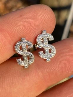 MOISSANITE Real 925 Silver Men Ladies Dollar Sign $ Money Earrings Iced Studs 25 MOISSANITE Real 925 Silver Men Ladies Dollar Sign $ Money Earrings Iced Studs -Harlem Bling Shop harlembling moissanite real 925 silver men ladies dollar sign dollar money earrings iced studs 18299.1683752239