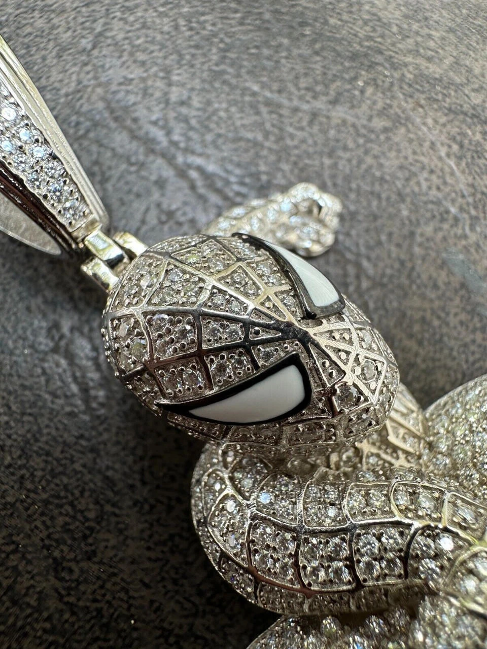 MOISSANITE Real 925 Silver/14k Gold Plated LARGE Iced Spiderman Pendant Necklace 5 MOISSANITE Real 925 Silver/14k Gold Plated LARGE Iced Spiderman Pendant Necklace - Image 3