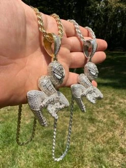MOISSANITE Real 925 Silver/14k Gold Plated LARGE Iced Spiderman Pendant Necklace 27 MOISSANITE Real 925 Silver/14k Gold Plated LARGE Iced Spiderman Pendant Necklace -Harlem Bling Shop harlembling moissanite real 925 silver14k gold plated large iced spiderman pendant necklace 31476.1689204591