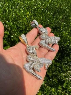 MOISSANITE Real 925 Silver/14k Gold Plated LARGE Iced Spiderman Pendant Necklace 36 MOISSANITE Real 925 Silver/14k Gold Plated LARGE Iced Spiderman Pendant Necklace -Harlem Bling Shop harlembling moissanite real 925 silver14k gold plated large iced spiderman pendant necklace 42732.1689204404