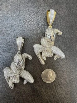 MOISSANITE Real 925 Silver/14k Gold Plated LARGE Iced Spiderman Pendant Necklace 31 MOISSANITE Real 925 Silver/14k Gold Plated LARGE Iced Spiderman Pendant Necklace -Harlem Bling Shop harlembling moissanite real 925 silver14k gold plated large iced spiderman pendant necklace 74172.1689204435