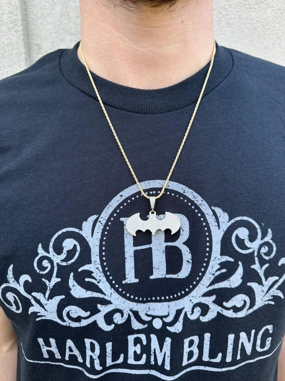 MOISSANITE Real 925 Silver/Gold Plated Iced Batman Superhero Pendant Necklace 21 MOISSANITE Real 925 Silver/Gold Plated Iced Batman Superhero Pendant Necklace - Image 19