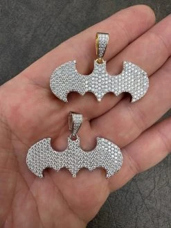 MOISSANITE Real 925 Silver/Gold Plated Iced Batman Superhero Pendant Necklace 24 MOISSANITE Real 925 Silver/Gold Plated Iced Batman Superhero Pendant Necklace -Harlem Bling Shop harlembling moissanite real 925 silvergold plated iced batman superhero pendant necklace 18416.1677436589