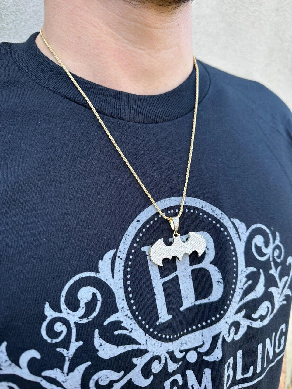 MOISSANITE Real 925 Silver/Gold Plated Iced Batman Superhero Pendant Necklace 9 MOISSANITE Real 925 Silver/Gold Plated Iced Batman Superhero Pendant Necklace - Image 7