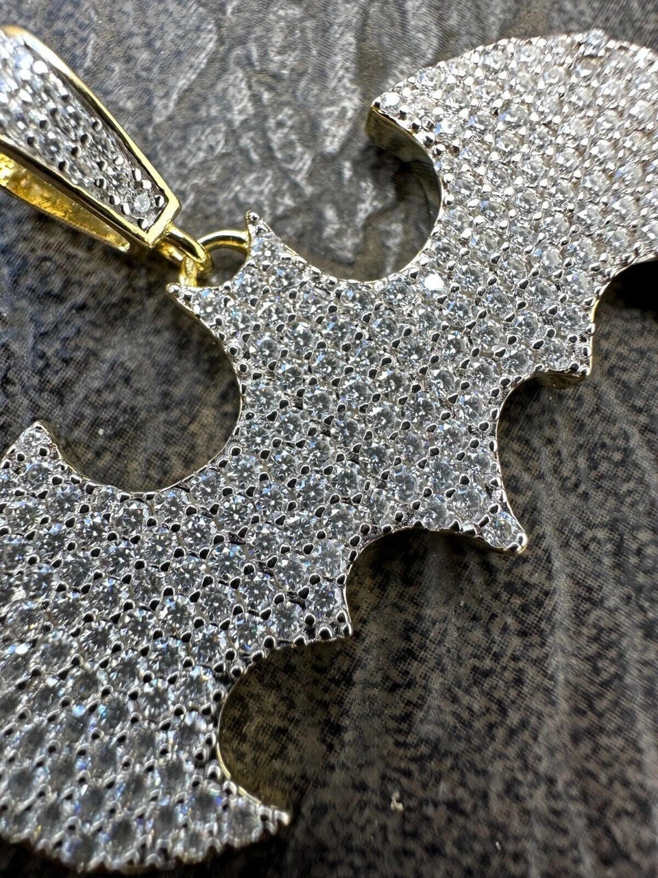 MOISSANITE Real 925 Silver/Gold Plated Iced Batman Superhero Pendant Necklace 7 MOISSANITE Real 925 Silver/Gold Plated Iced Batman Superhero Pendant Necklace - Image 5