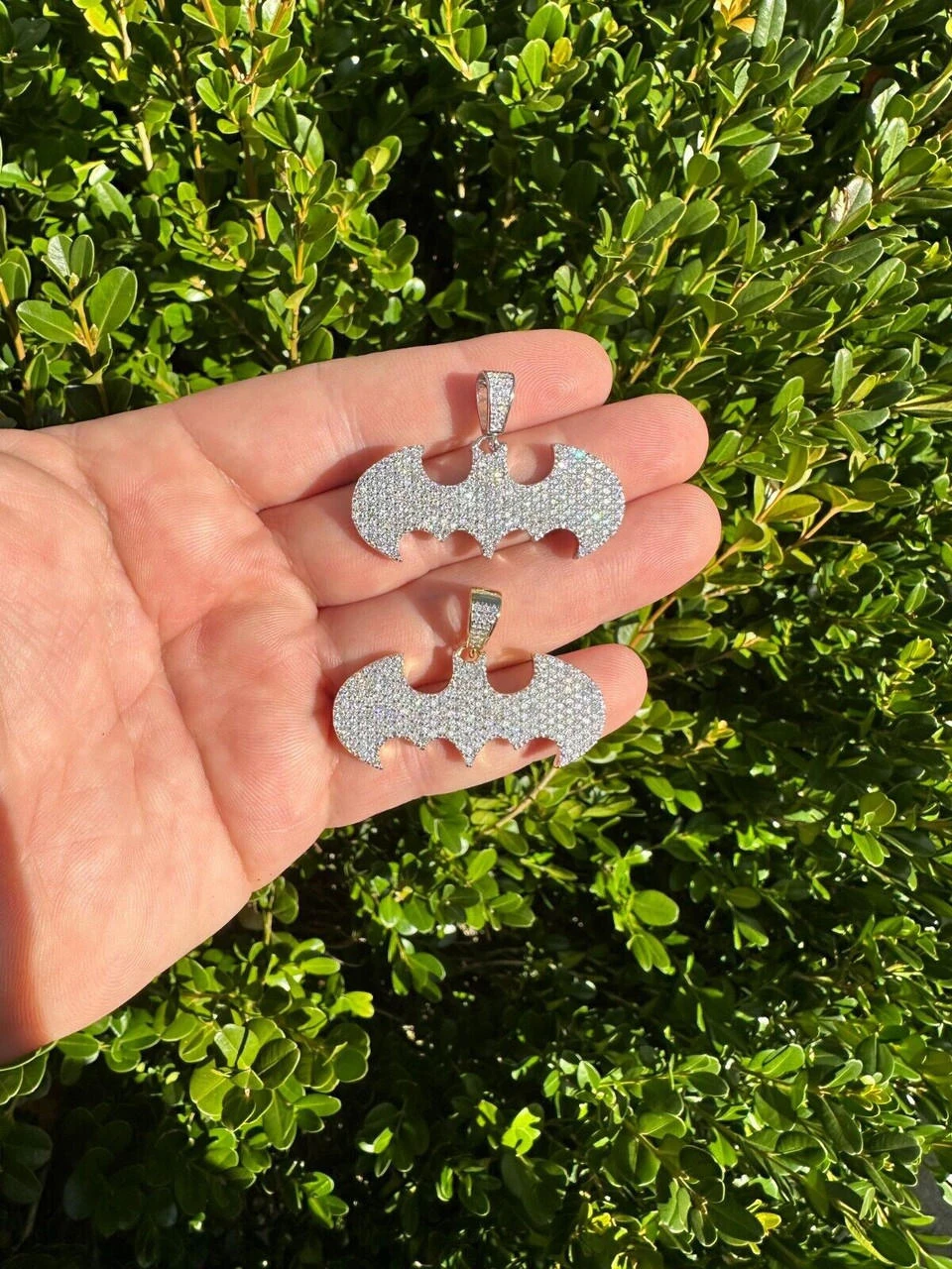 MOISSANITE Real 925 Silver/Gold Plated Iced Batman Superhero Pendant Necklace 18 MOISSANITE Real 925 Silver/Gold Plated Iced Batman Superhero Pendant Necklace - Image 16