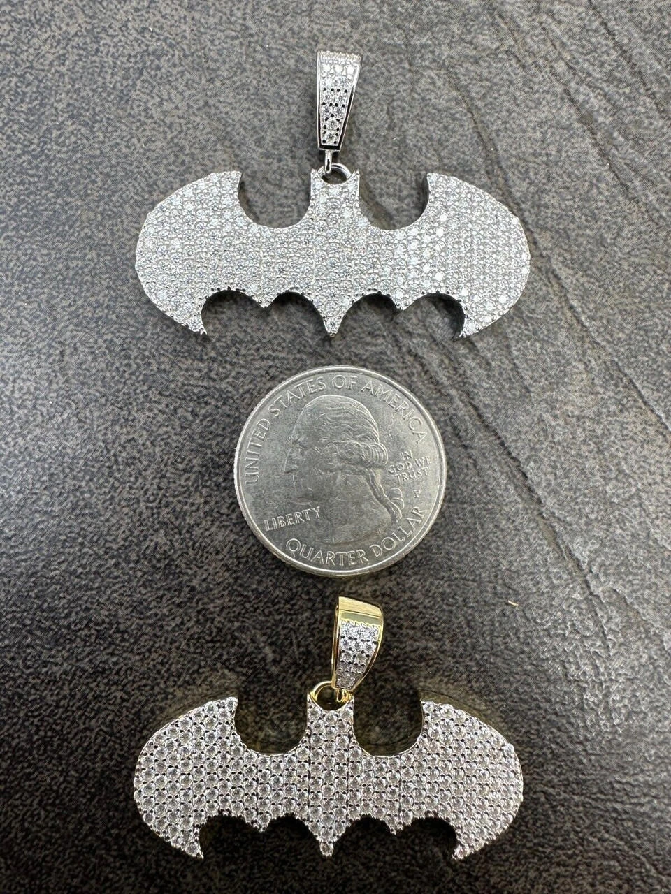 MOISSANITE Real 925 Silver/Gold Plated Iced Batman Superhero Pendant Necklace 13 MOISSANITE Real 925 Silver/Gold Plated Iced Batman Superhero Pendant Necklace - Image 11